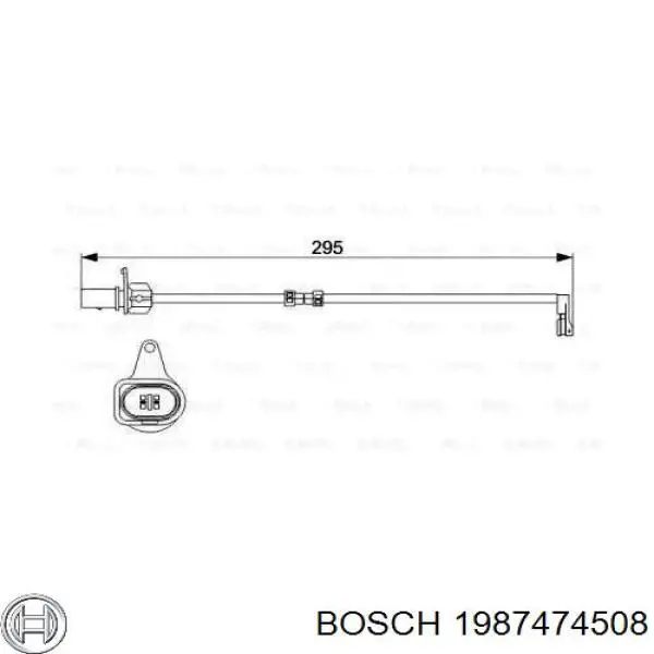 1987474508 Bosch датчик зносу гальмівних колодок, передній