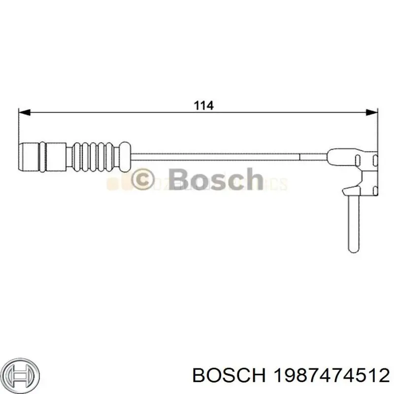 Датчик зносу гальмівних колодок Bosch 1987474512