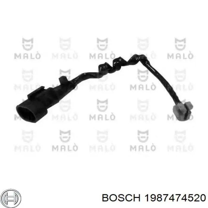 Датчик зносу гальмівних колодок, передній Bosch 1987474520