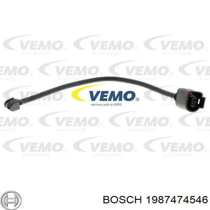 Датчик зносу гальмівних колодок, передній 1987474546 Bosch
