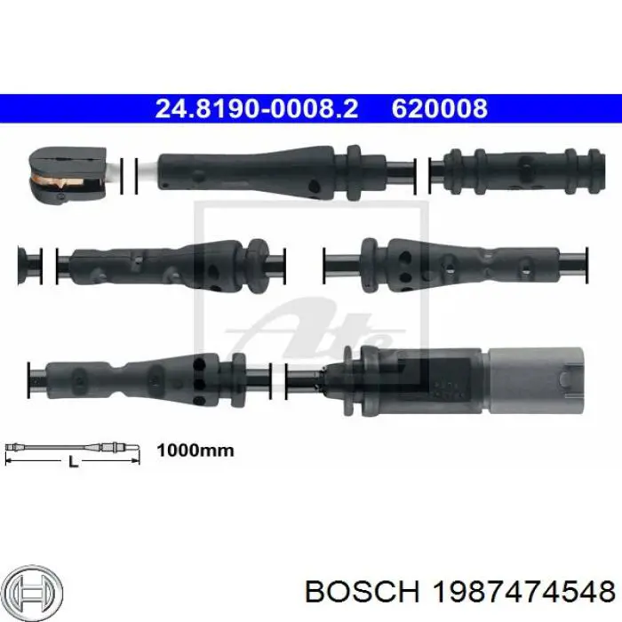 1987474548 Bosch Датчик зносу гальмівних колодок, задній