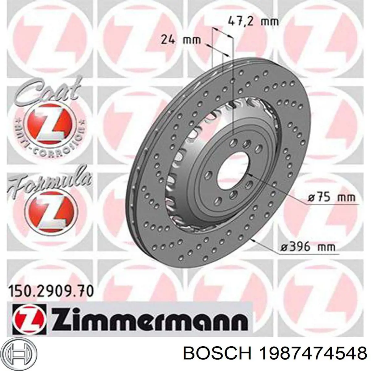 Купити 1987474548 Bosch Датчик зносу гальмівних колодок, задній
