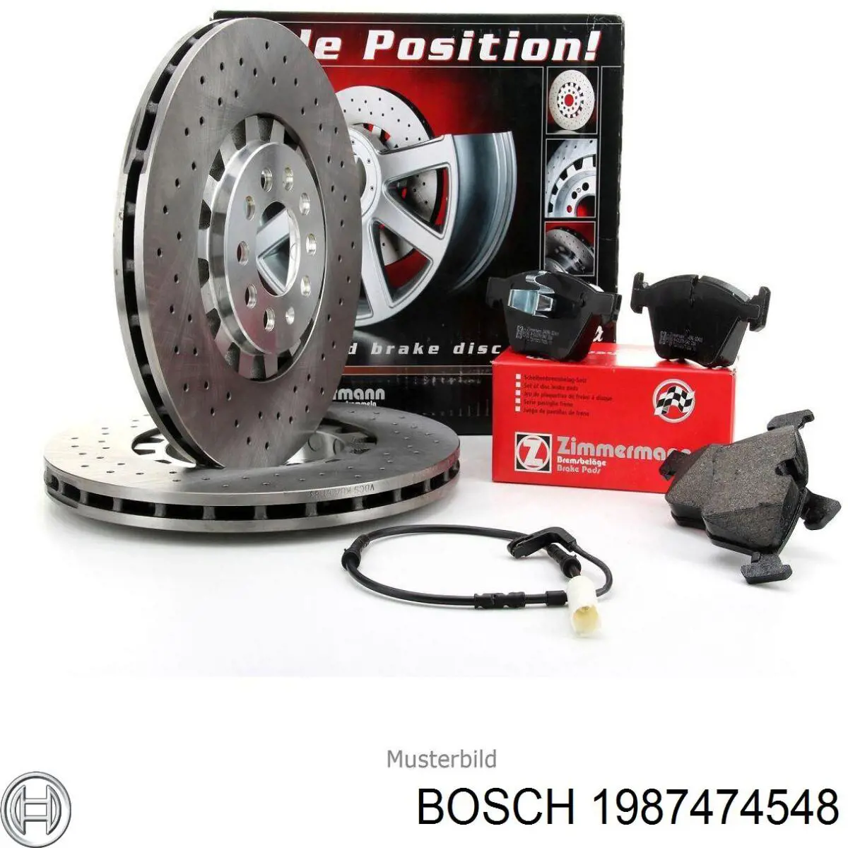 Датчик зносу гальмівних колодок, задній 1987474548 Bosch