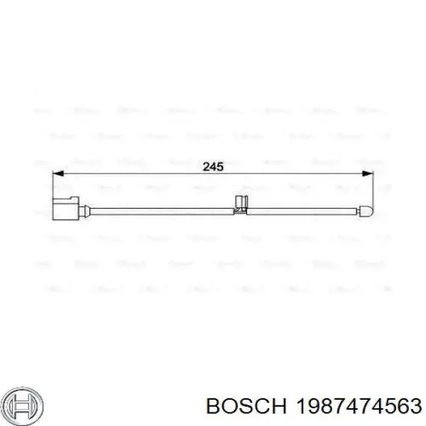Датчик зносу гальмівних колодок, задній Bosch 1987474563 ціна, від 6.04 USD