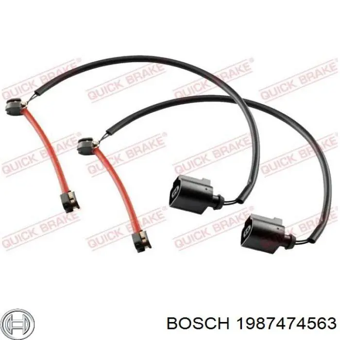Датчик зносу гальмівних колодок, задній 1987474563 Bosch