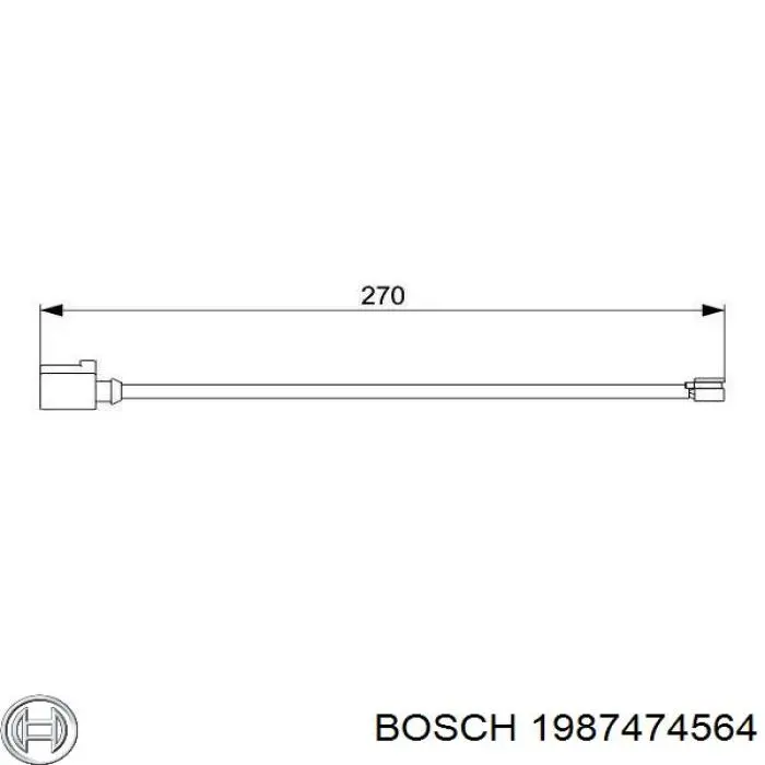 Датчик зносу гальмівних колодок, передній 1987474564 Bosch