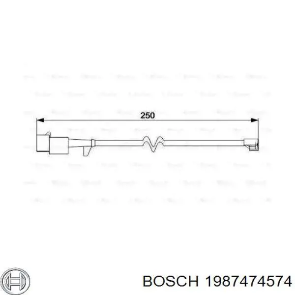 1987474574 Bosch Датчик зносу гальмівних колодок, передній