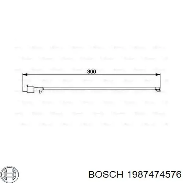 Купити 1987474576 Bosch Датчик зносу гальмівних колодок, задній