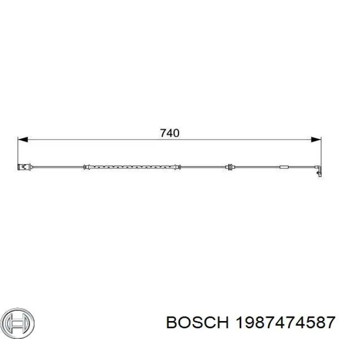1987474587 Bosch датчик зносу гальмівних колодок, передній