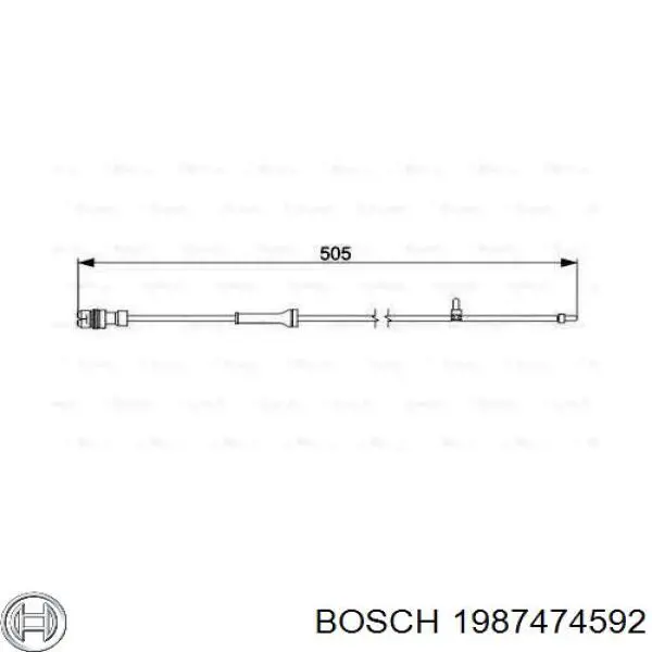 Датчик зносу гальмівних колодок, задній Bosch 1987474592 ціна, від 15.64 USD