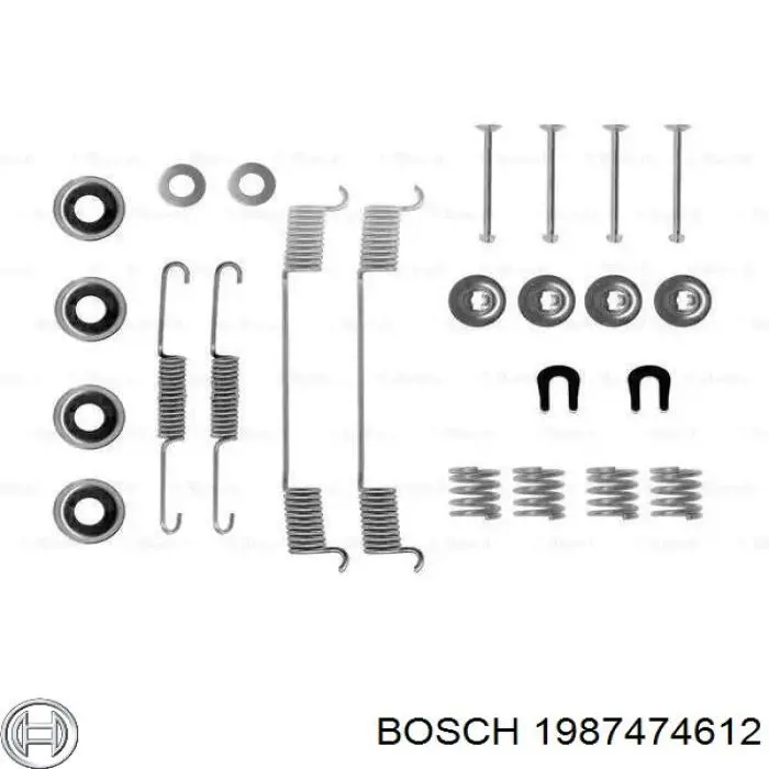 1987474612 Bosch Комплект пружинок кріплення дискових колодок, передніх