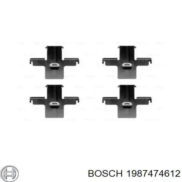 Комплект пружинок кріплення дискових колодок, передніх Bosch 1987474612 ціна, від 5.20 USD