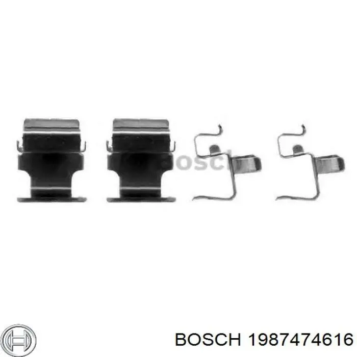 1987474616 Bosch ремкомплект гальмівних колодок