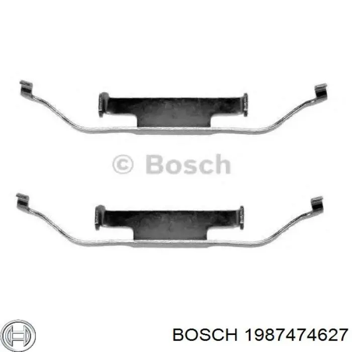 Комплект пружинок кріплення дискових колодок, передніх Bosch 1987474627