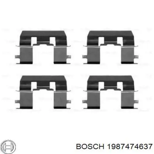 Купити 1987474637 Bosch Комплект пружинок кріплення дискових колодок, передніх