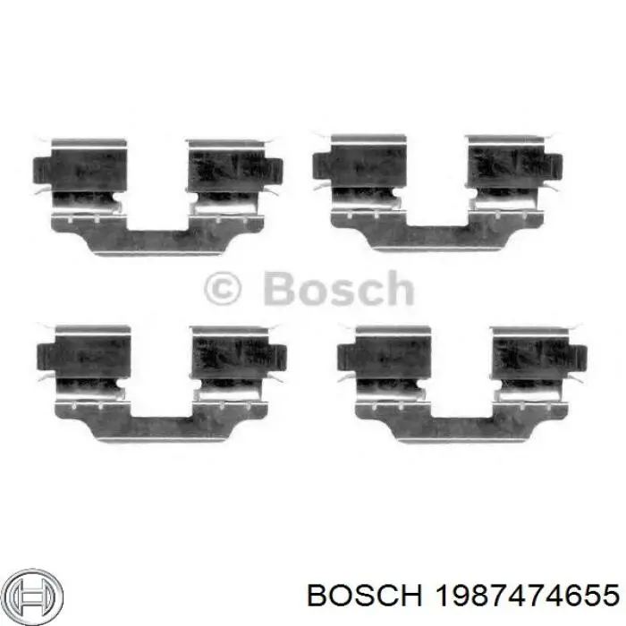 Комплект пружинок кріплення дискових колодок, задніх 1987474655 Bosch