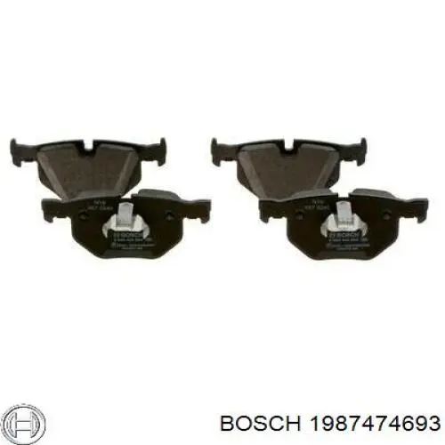 Ремкомплект гальмівних колодок 1987474693 Bosch