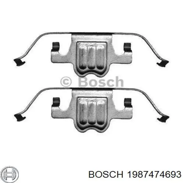 1987474693 Bosch ремкомплект гальмівних колодок