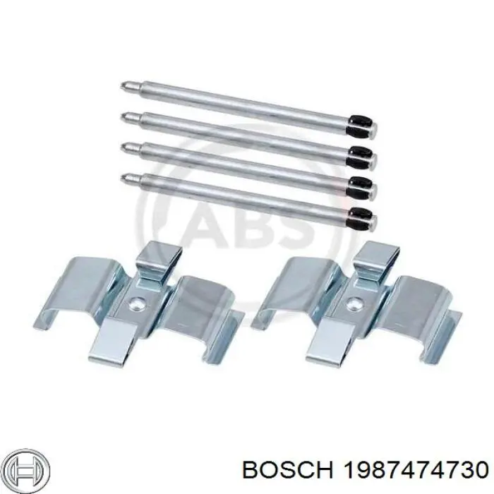 Ремкомплект гальмівних колодок Bosch 1987474730 ціна, від 7.59 USD