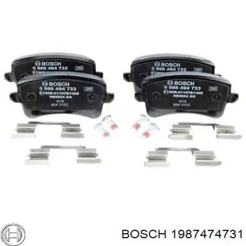 1987474731 Bosch Ремкомплект торм. колодок