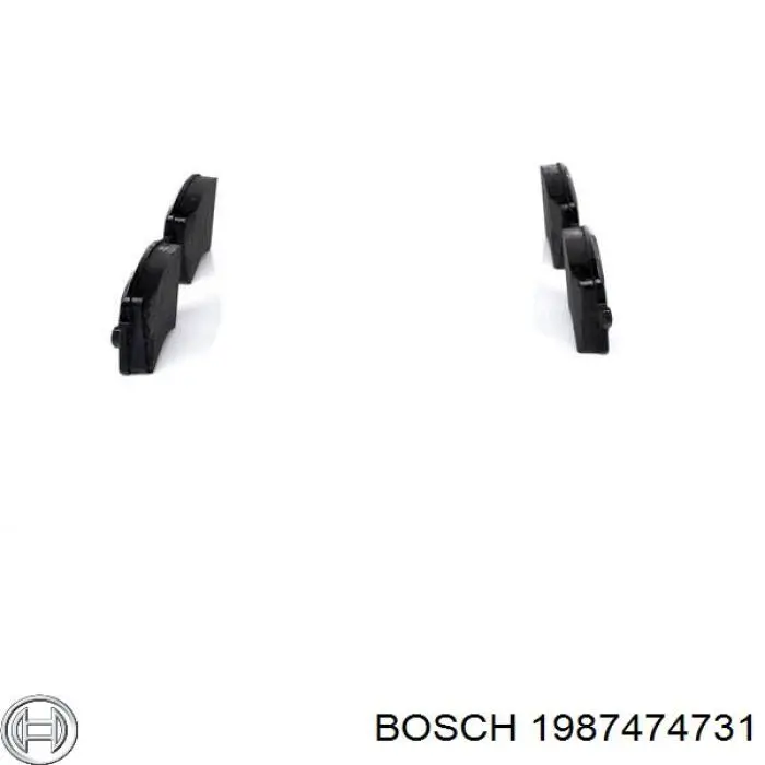 Ремкомплект гальмівних колодок Bosch 1987474731 ціна, від 8.44 USD