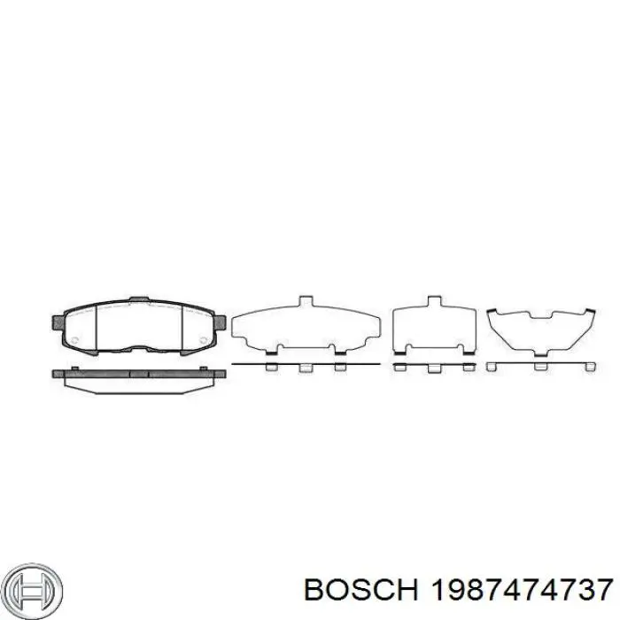Комплект пружинок кріплення дискових колодок, передніх 1987474737 Bosch