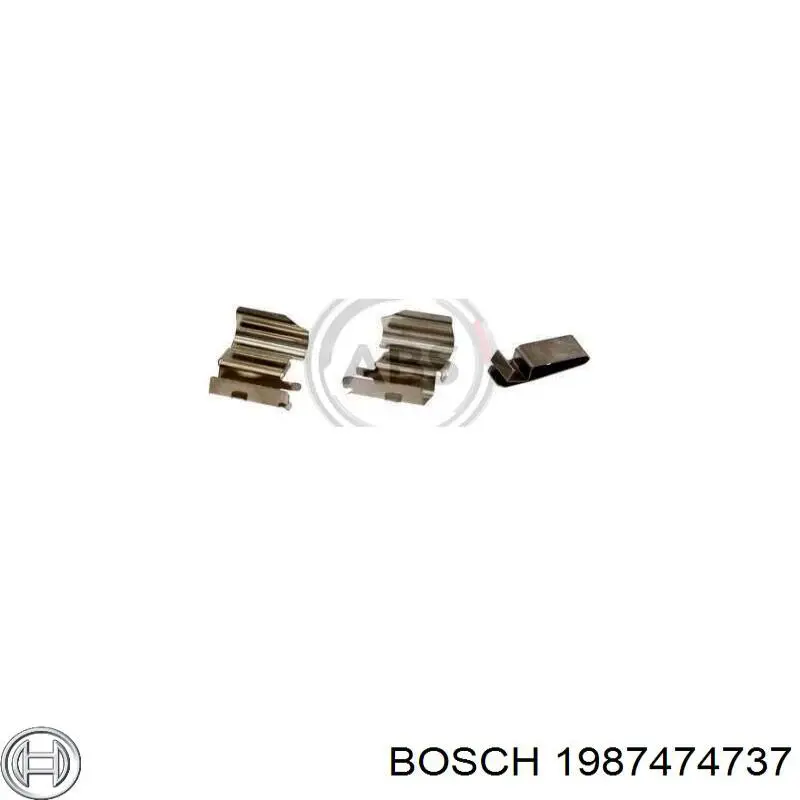 Комплект пружинок кріплення дискових колодок, передніх Bosch 1987474737 ціна, від 9.33 USD