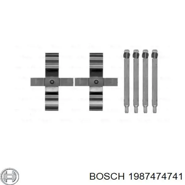 Ремкомплект супорту гальмівного переднього Bosch 1987474741 ціна, від 7.85 USD