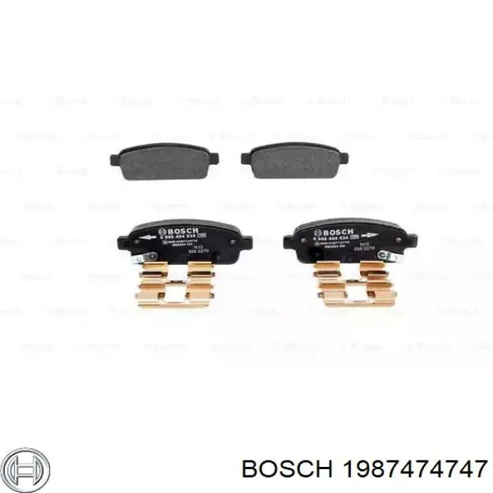 Комплект пружинок кріплення дискових колодок, задніх 1987474747 Bosch