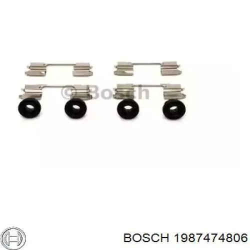 Комплект пружинок кріплення дискових колодок, передніх 1987474806 Bosch