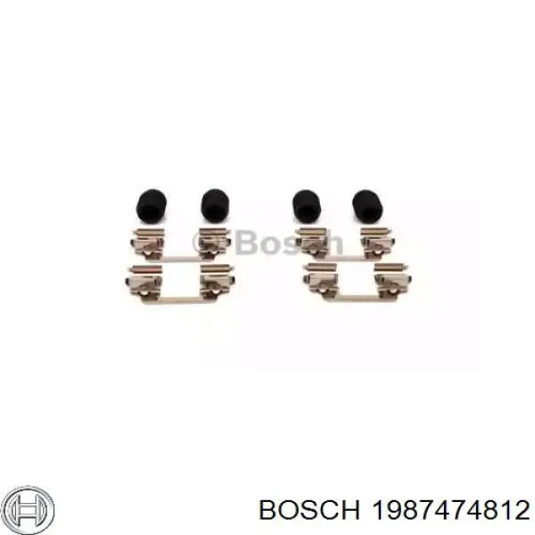 Купити 1987474812 Bosch Комплект пружинок кріплення дискових колодок, задніх