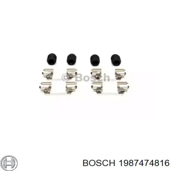 Комплект пружинок кріплення дискових колодок, задніх Bosch 1987474816 ціна, від 7.29 USD