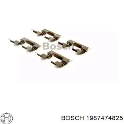 Комплект пружинок кріплення дискових колодок, передніх Bosch 1987474825