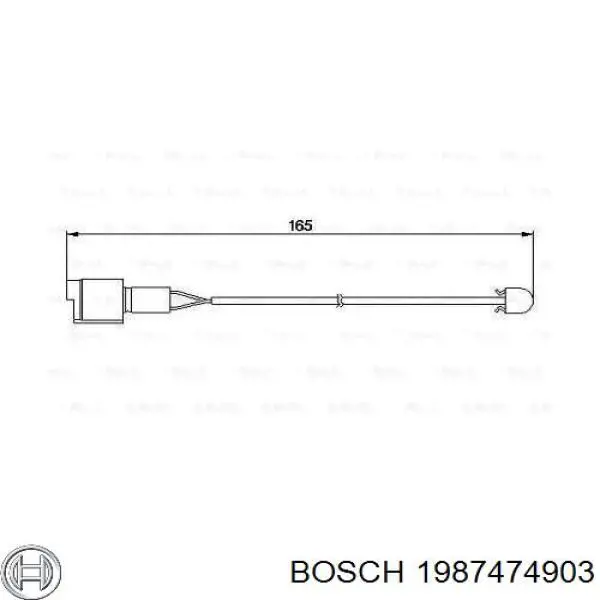 Датчик зносу гальмівних колодок, передній 1987474903 Bosch