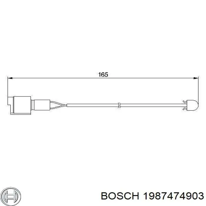 1987474903 Bosch датчик зносу гальмівних колодок, передній