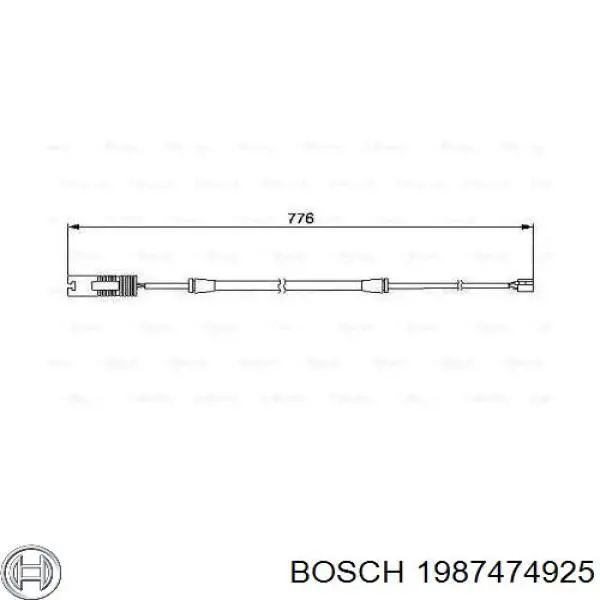 1987474925 Bosch датчик зносу гальмівних колодок, передній