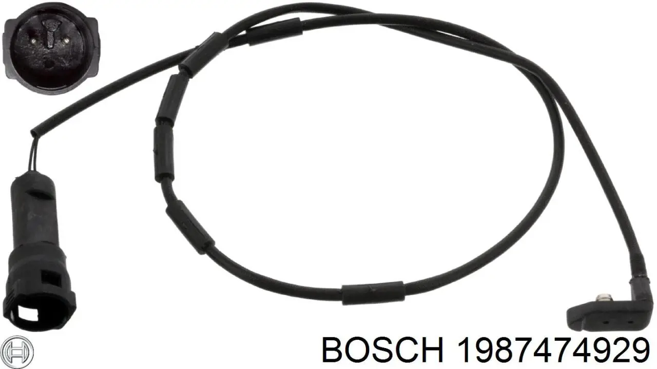1987474929 Bosch датчик зносу гальмівних колодок, передній