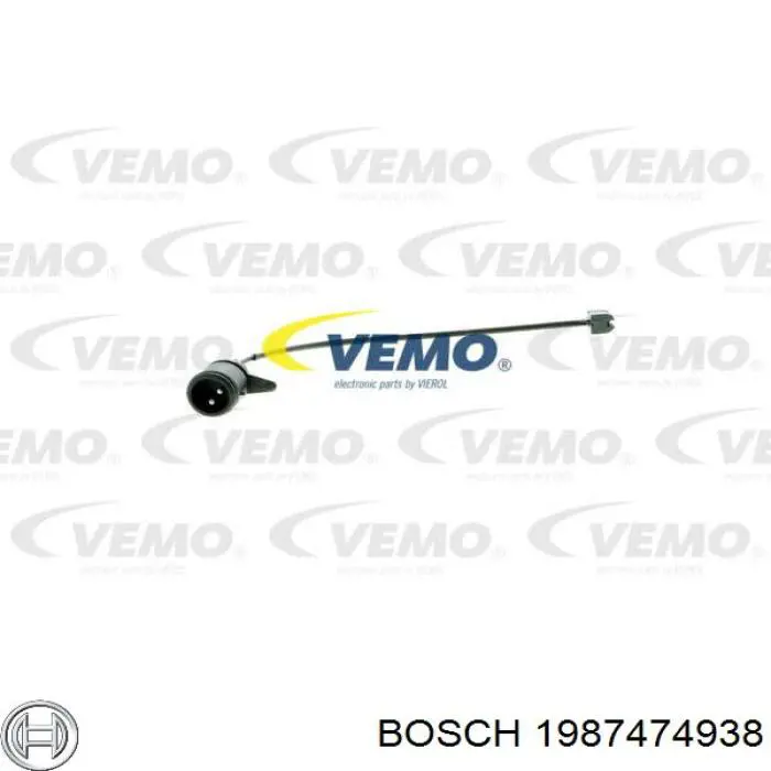 1987474938 Bosch Датчик зносу гальмівних колодок, передній