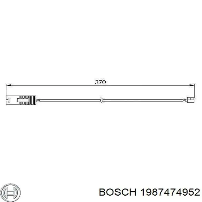 Датчик зносу гальмівних колодок, передній 1987474952 Bosch