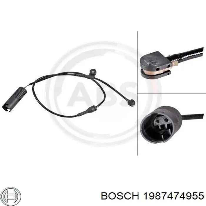 1987474955 Bosch датчик зносу гальмівних колодок, задній