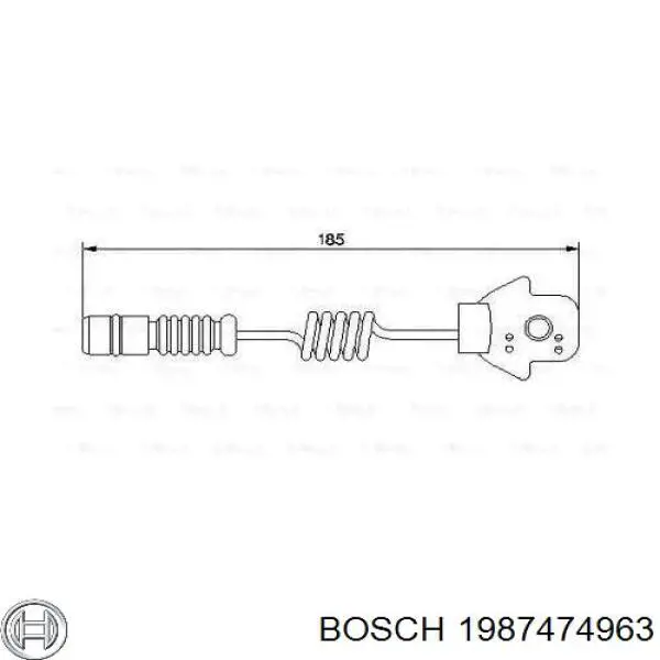 Датчик зносу гальмівних колодок, передній Bosch 1987474963