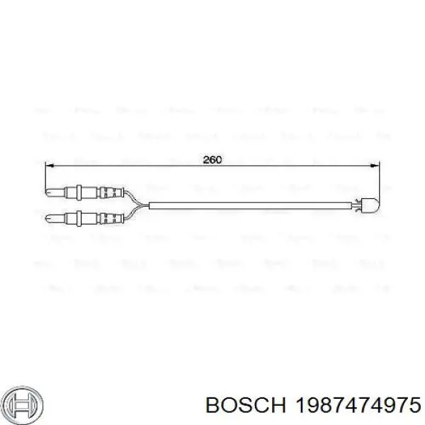 Датчик зносу гальмівних колодок, передній 1987474975 Bosch