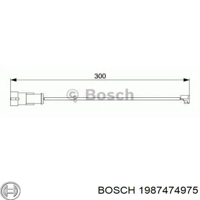 Датчик зносу гальмівних колодок, передній Bosch 1987474975 ціна, від 2.64 USD