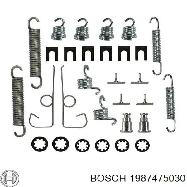 Монтажний комплект задніх барабанних колодок Bosch 1987475030