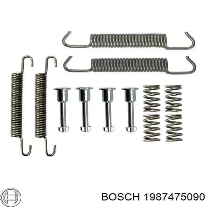 1987475090 Bosch монтажний комплект задніх барабанних колодок