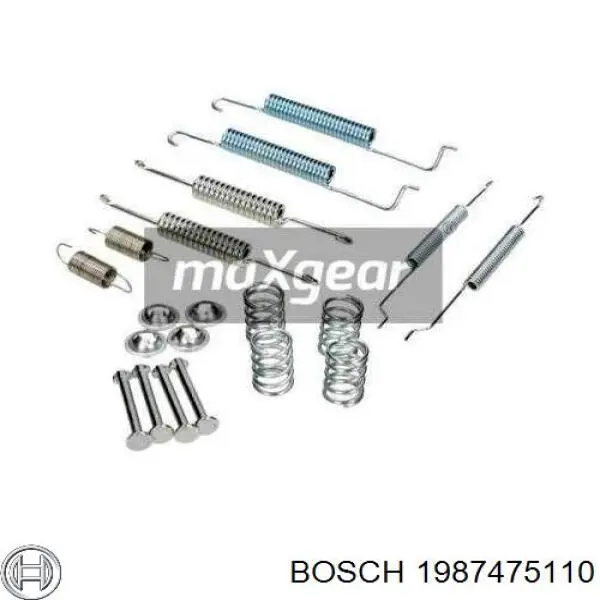 Монтажний комплект задніх барабанних колодок Bosch 1987475110