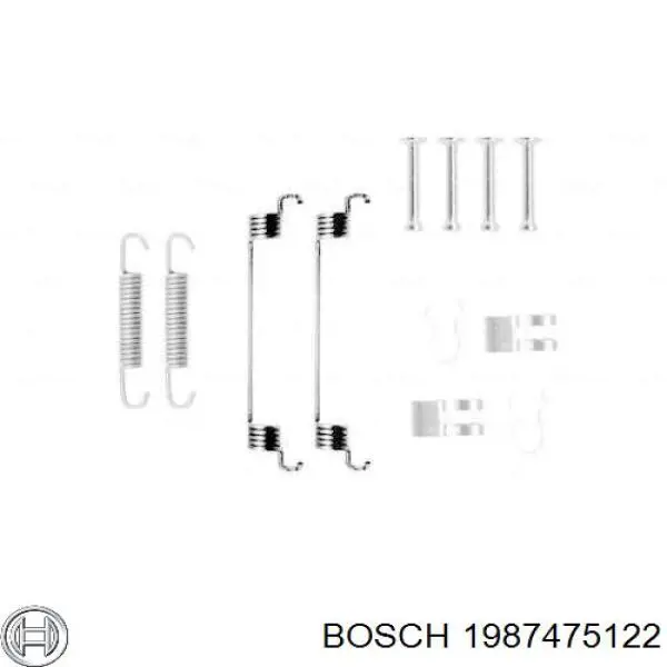 Купити 1987475122 Bosch Монтажний комплект задніх барабанних колодок