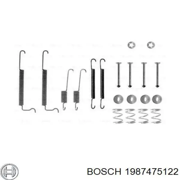 Монтажний комплект задніх барабанних колодок 1987475122 Bosch