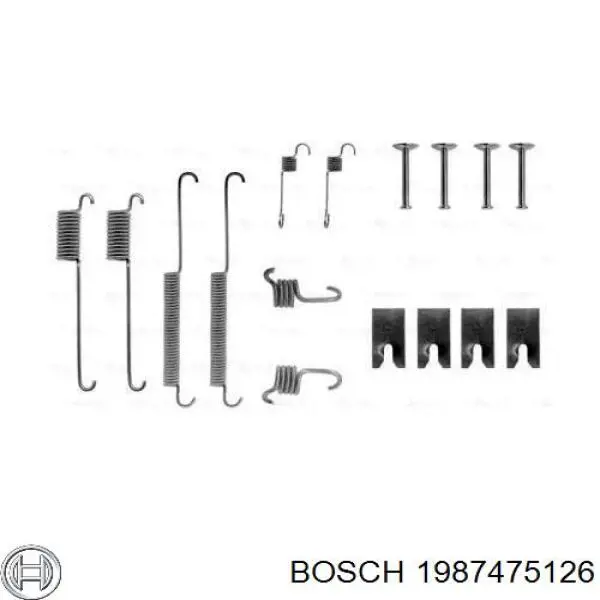 Купити 1987475126 Bosch Ремкомплект гальмівних колодок