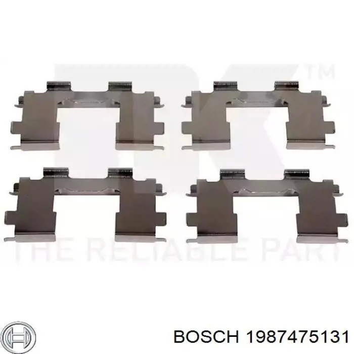 Ремкомплект гальмівних колодок Bosch 1987475131